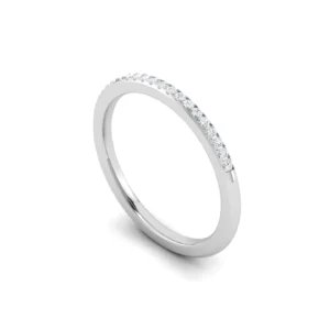 Micro Pave Diamond Half Eternity Band Ring