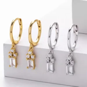 Baguette Drop Earrings