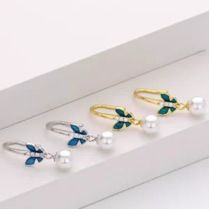 Butterfly Pearl Earrings