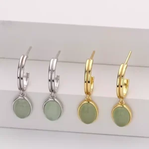 Serene Jade Drop Earrings