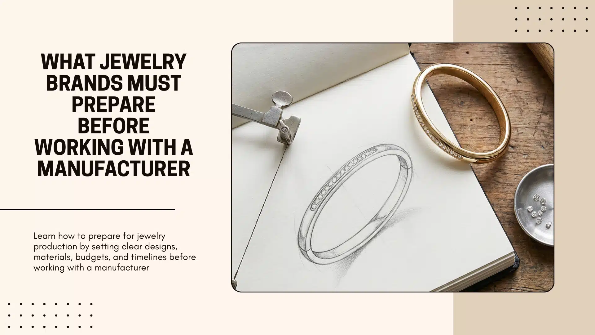 What Jewelry Brands Must Prepare Before Working with a Manufacturer